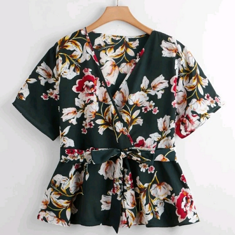 Floral Peplum Top